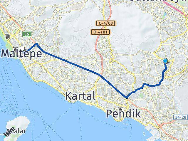 Sülüntepe Maltepe Arası Kaç Km - Yol Tarifi