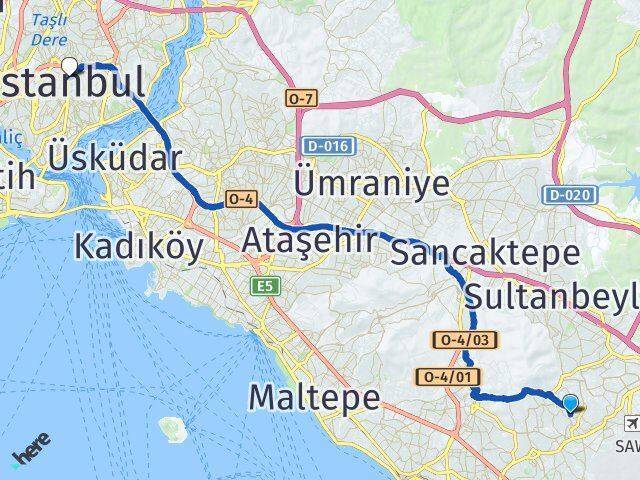 Sülüntepe Şişli Arası Kaç Km - Yol Tarifi