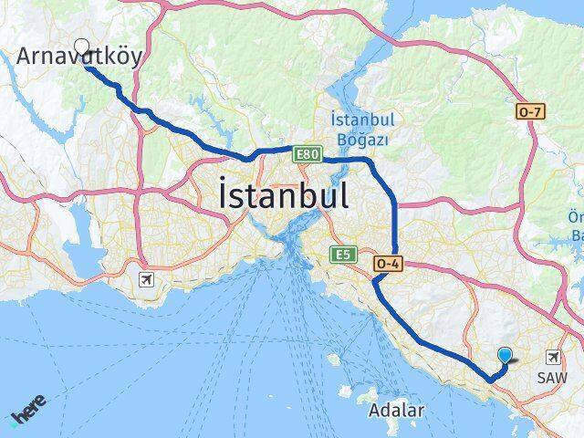 Velibaba Arnavutköy Arası Kaç Km - Yol Tarifi