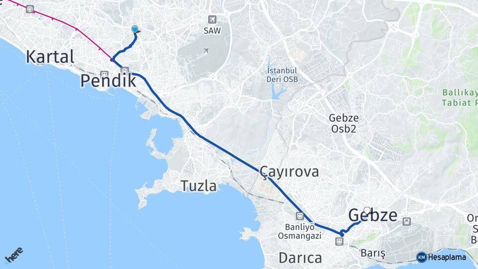 Velibaba Gebze Arası Kaç Km - Yol Tarifi