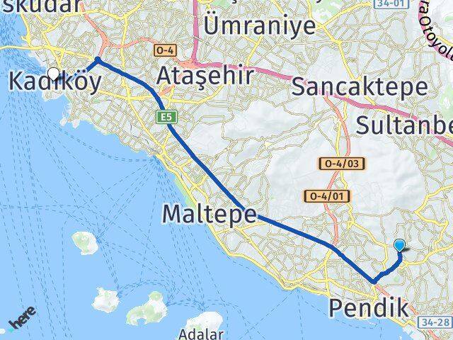 Velibaba Kadıköy Arası Kaç Km - Yol Tarifi