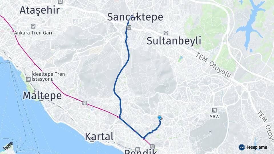 Velibaba Sancaktepe Arası Kaç Km - Yol Tarifi