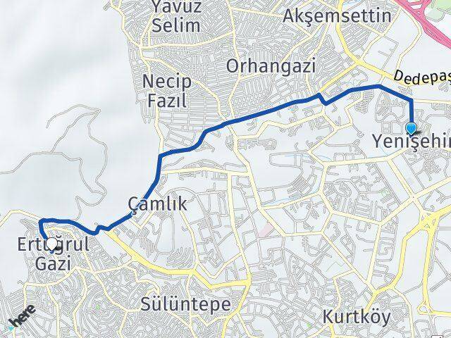 Yenişehir Ertuğrul Gazi Arası Kaç Km - Yol Tarifi