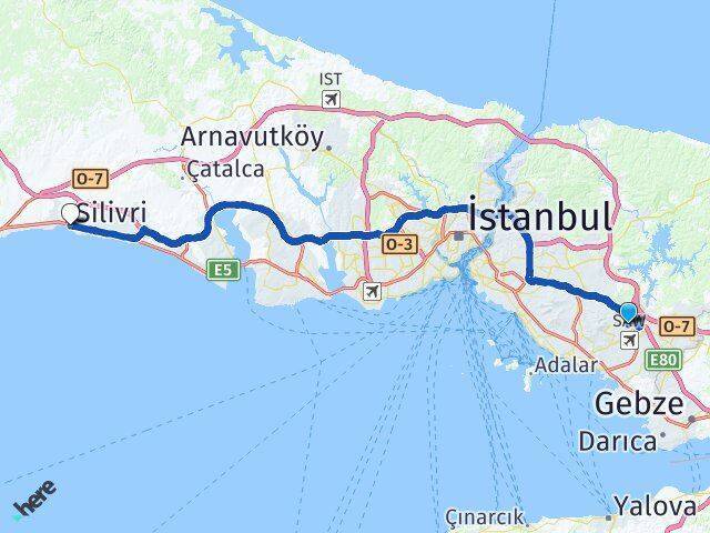 Yenişehir Silivri Arası Kaç Km - Yol Tarifi