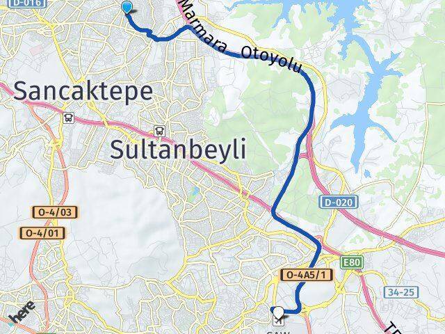 Safa Sabiha Gökçen Havalimanı Arası Kaç Km - Yol Tarifi