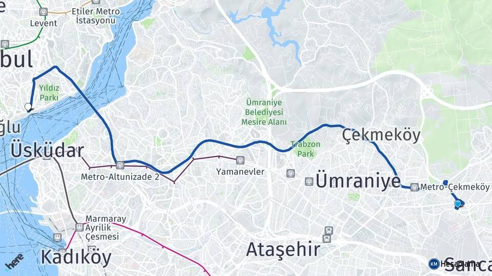 Sarıgazi Beşiktaş Arası Kaç Km - Yol Tarifi