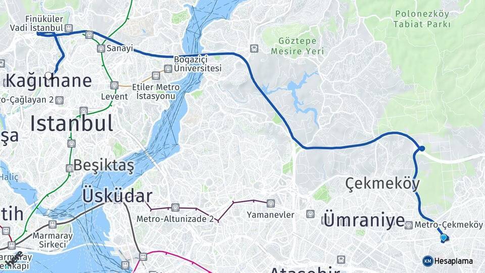 Sarıgazi Kağıthane Arası Kaç Km - Yol Tarifi