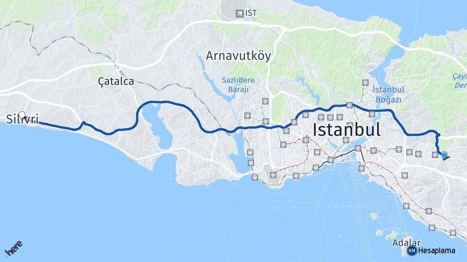 Sarıgazi Silivri Arası Kaç Km - Yol Tarifi