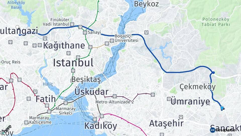 İstanbul Sancaktepe Sarıgazi Sultangazi Arası Kaç Km - Yol Haritası