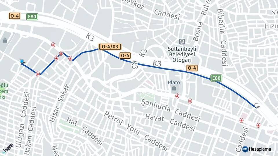 Veysel Karani Sultanbeyli Arası Kaç Km - Yol Tarifi