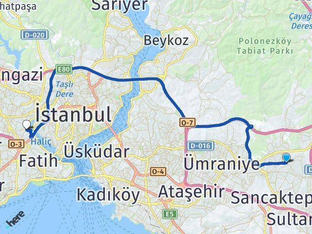 Yenidoğan Eyüpsultan Arası Kaç Km - Yol Tarifi