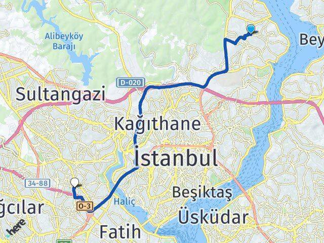 Ferahevler Bayrampaşa Arası Kaç Km - Yol Tarifi
