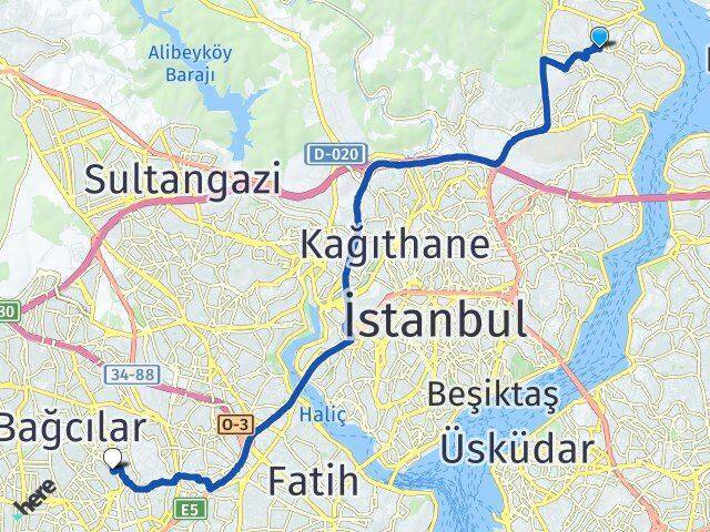 Ferahevler Güngören Arası Kaç Km - Yol Tarifi