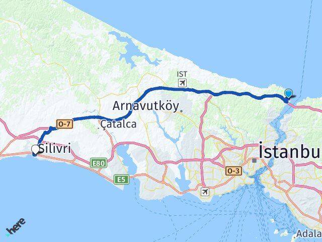Garipçe Silivri Arası Kaç Km - Yol Tarifi