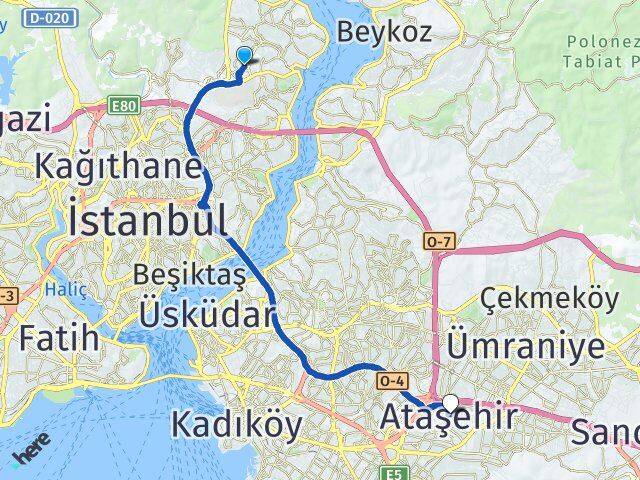 Pınar Ataşehir Arası Kaç Km - Yol Tarifi