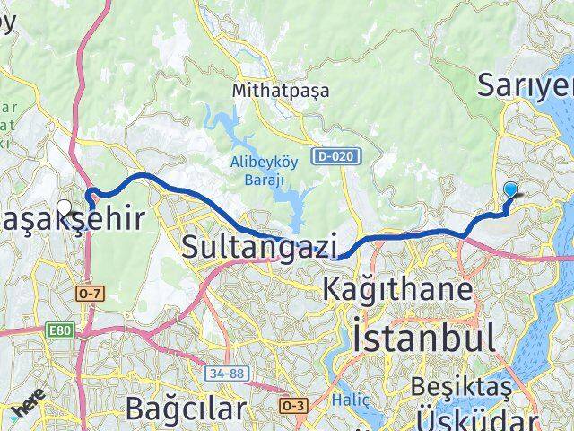 Pınar Başakşehir Arası Kaç Km - Yol Tarifi