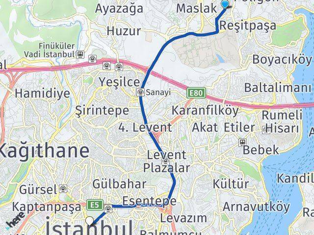 Pınar Şişli Arası Kaç Km - Yol Tarifi