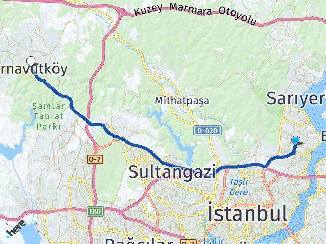 Poligon Arnavutköy Arası Kaç Km - Yol Tarifi