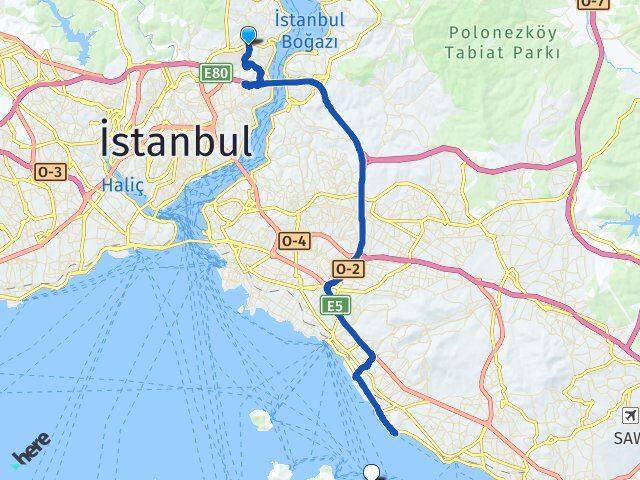 Reşitpaşa Adalar Arası Kaç Km - Yol Tarifi