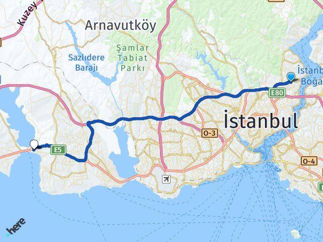 Reşitpaşa Büyükçekmece Arası Kaç Km - Yol Tarifi