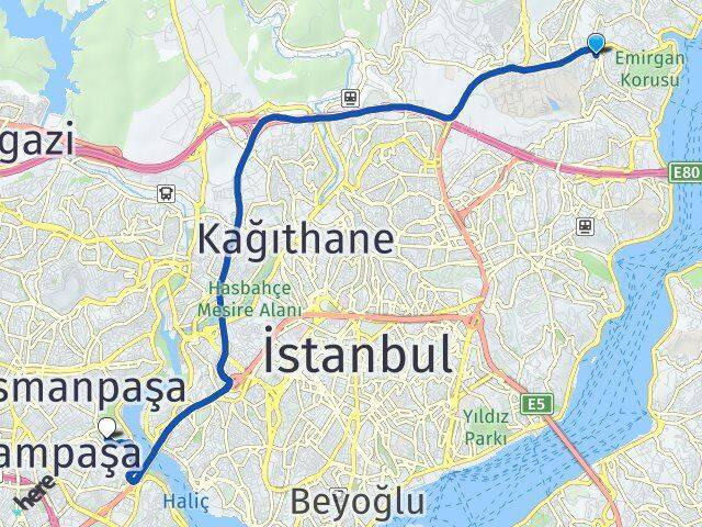 Reşitpaşa Eyüpsultan Arası Kaç Km - Yol Tarifi