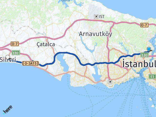 Reşitpaşa Silivri Arası Kaç Km - Yol Tarifi