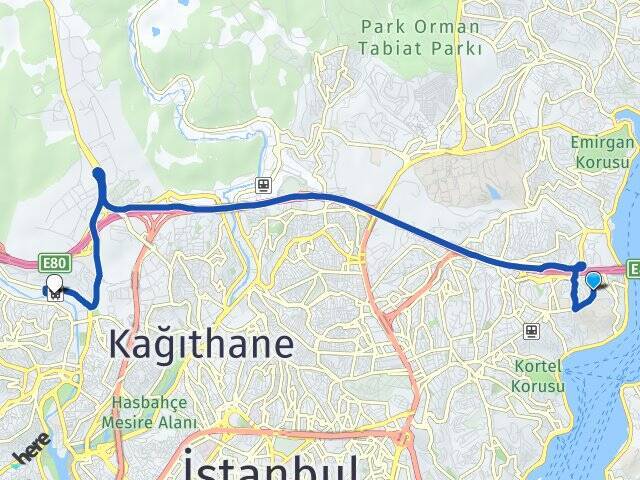 Rumelihisarı Alibeyköy Cep Otogarı Arası Kaç Km - Yol Tarifi
