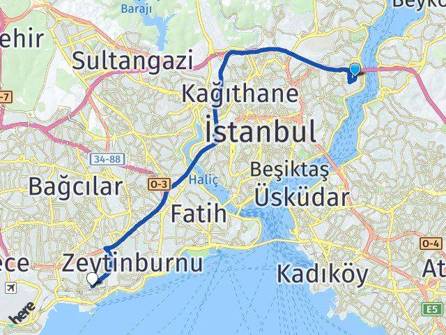 Rumelihisarı Bakırköy Arası Kaç Km - Yol Tarifi