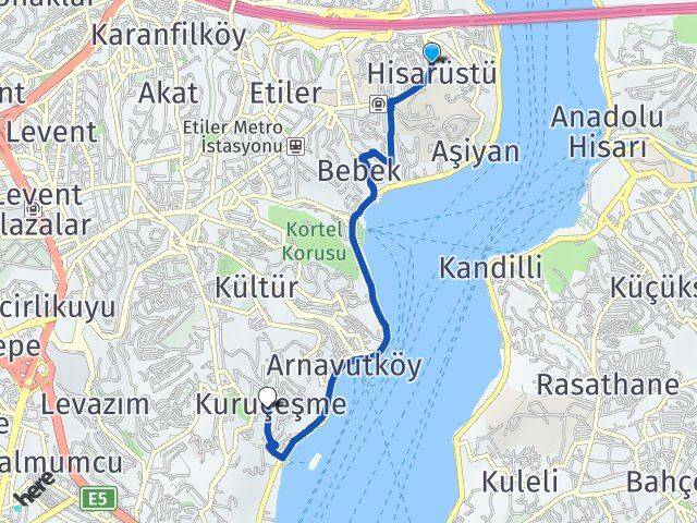 Rumelihisarı Kuruçeşme Arası Kaç Km - Yol Tarifi
