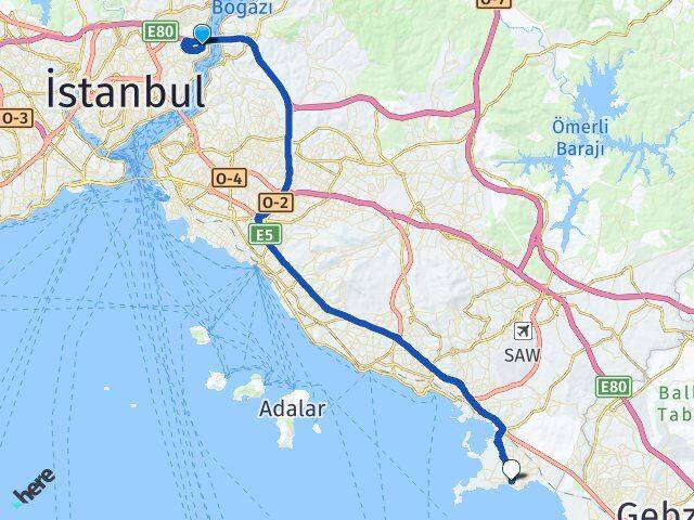 Rumelihisarı Tuzla Arası Kaç Km - Yol Tarifi