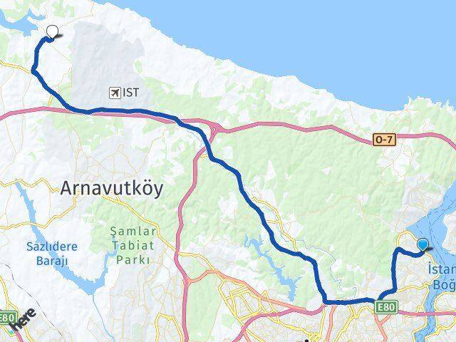 Tarabya Yeniköy Arası Kaç Km - Yol Tarifi