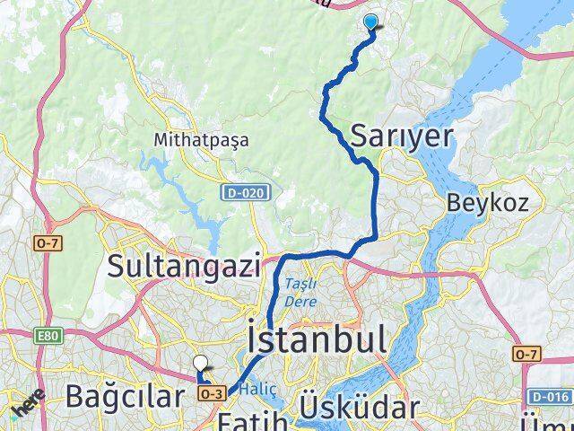 Zekeriyaköy Bayrampaşa Arası Kaç Km - Yol Tarifi