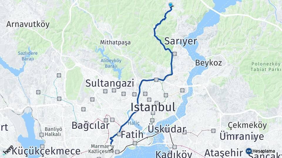 Zekeriyaköy Zeytinburnu Arası Kaç Km - Yol Tarifi