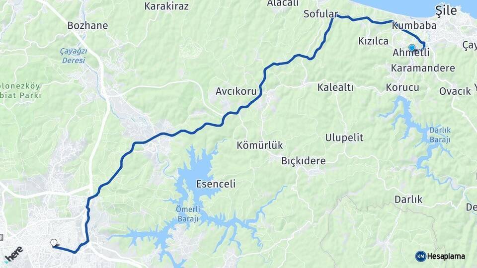 Ahmetli Merve Arası Kaç Km - Yol Tarifi