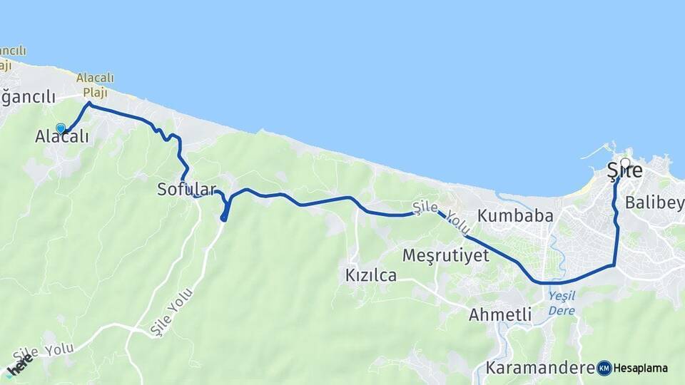 Alacalı Şile Arası Kaç Km - Yol Tarifi