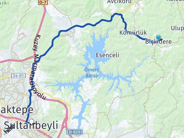 Bıçkıdere Sultanbeyli Arası Kaç Km - Yol Tarifi