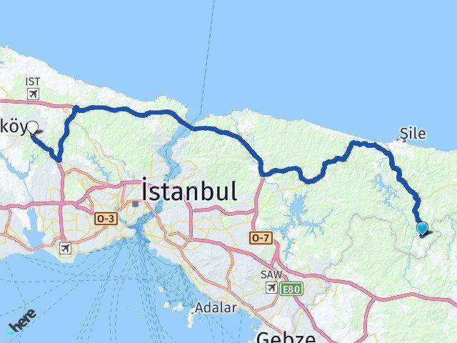 Çengilli Arnavutköy Arası Kaç Km - Yol Tarifi