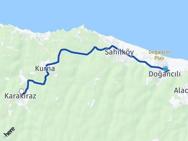 Doğancılı Karakiraz Arası Kaç Km - Yol Tarifi