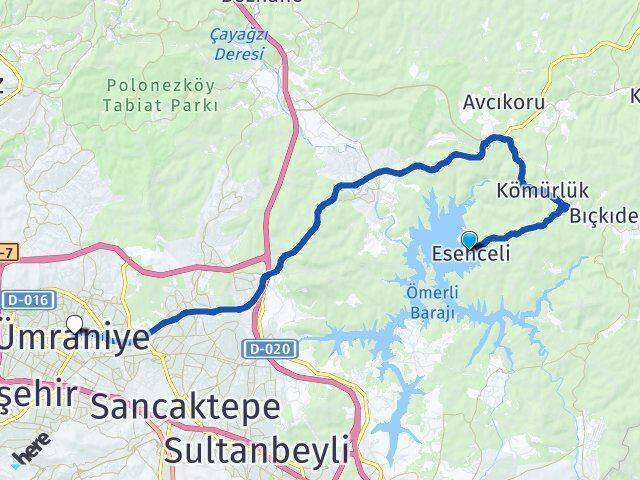 Esenceli Ümraniye Arası Kaç Km - Yol Tarifi