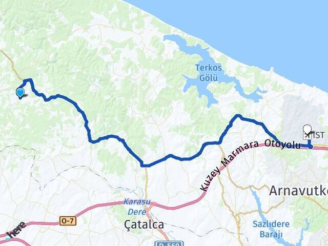 Danamandıra İstanbul Havalimanı Arası Kaç Km - Yol Tarifi