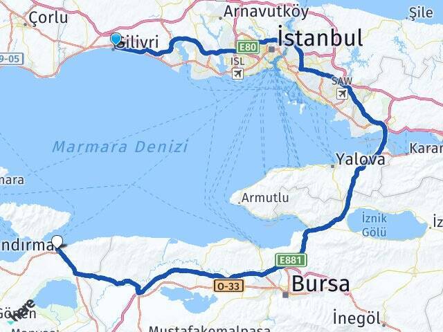 Piri Mehmet Paşa Bandırma Arası Kaç Km - Yol Tarifi