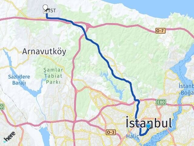 Ergenekon İstanbul Havalimanı Arası Kaç Km - Yol Tarifi