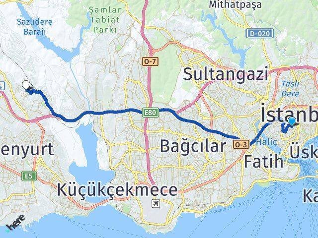 Feriköy Bahçeşehir 2. Kısım Arası Kaç Km - Yol Tarifi