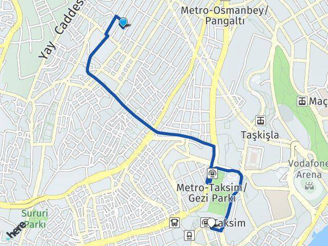 Feriköy Beyoğlu Arası Kaç Km - Yol Tarifi