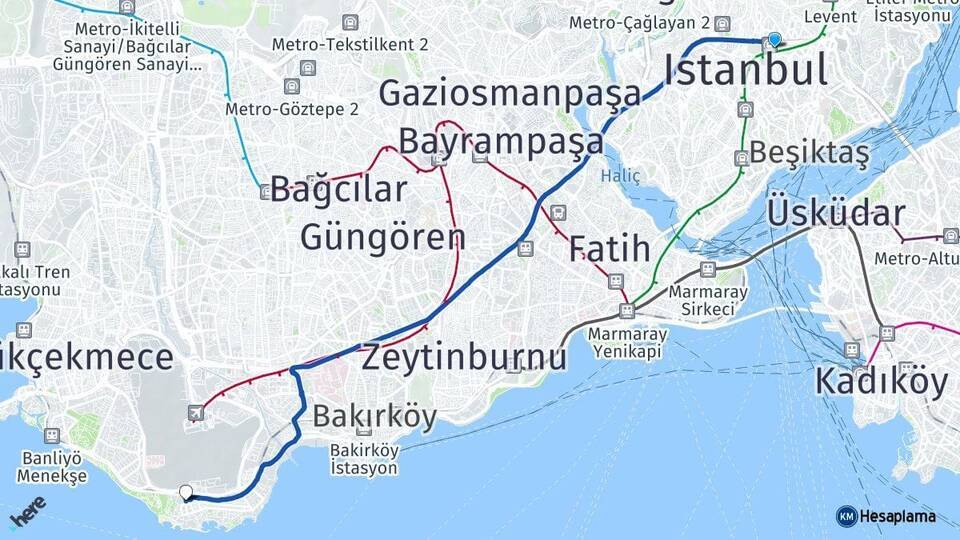 Fulya Yeşilköy Arası Kaç Km - Yol Tarifi