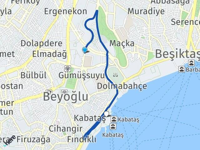Harbiye Budo Kabataş İskelesi Arası Kaç Km - Yol Tarifi