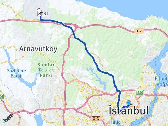 İzzet Paşa İstanbul Havalimanı Arası Kaç Km - Yol Tarifi