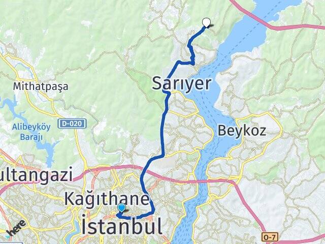 İzzet Paşa Koç Üniversitesi Arası Kaç Km - Yol Tarifi