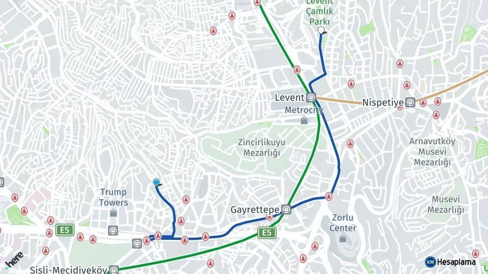 Mecidiyeköy Levent Arası Kaç Km - Yol Tarifi