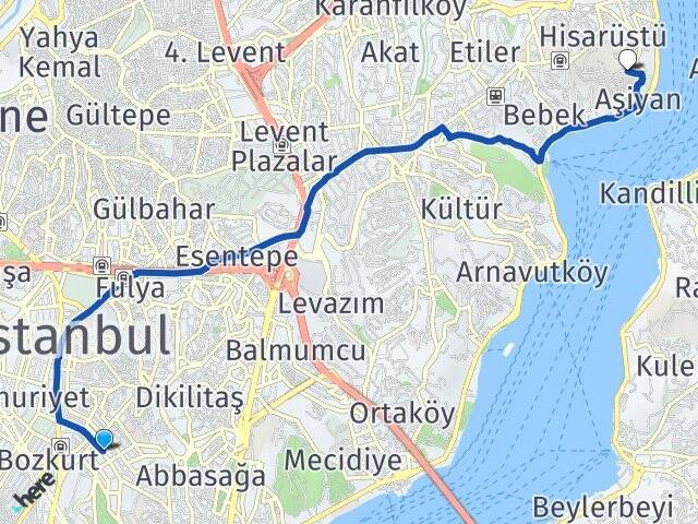 Nişantaşı Medipol Üniversitesi Arası Kaç Km - Yol Tarifi